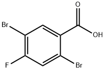 2,5-Dibromo-4-fluoro-benzoic acid Struktur