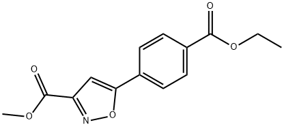 Methyl 5-[4-(Ethoxycarbonyl)phenyl]isoxazole-3-carboxylate Struktur