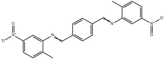 N,N'-[1,4-phenylenedi(methylylidene)]bis(2-methyl-5-nitroaniline) Struktur