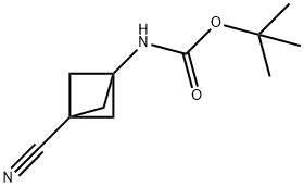 tert-butyl (3-cyanobicyclo[1.1.1]pentan-1-yl)carbamate Struktur