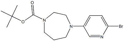 tert-Butyl 4-(6-bromopyridin-3-yl)-1,4-diazepane-1-carboxylate Struktur