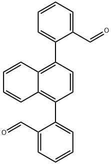 2-[4-(2-formylphenyl)naphthalen-1-yl]benzaldehyde Struktur