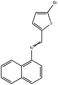 N-[(5-bromo-2-thienyl)methylene]-1-naphthalenamine Struktur