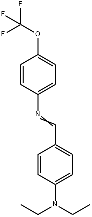 N-[4-(diethylamino)benzylidene]-4-(trifluoromethoxy)aniline Struktur