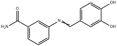 3-[(3,4-dihydroxybenzylidene)amino]benzamide Struktur