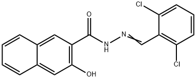 N'-(2,6-dichlorobenzylidene)-3-hydroxy-2-naphthohydrazide Struktur