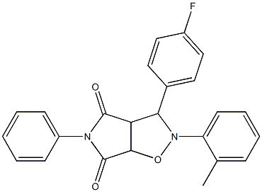 3-(4-fluorophenyl)-5-phenyl-2-(o-tolyl)tetrahydro-4H-pyrrolo[3,4-d]isoxazole-4,6(5H)-dione Struktur