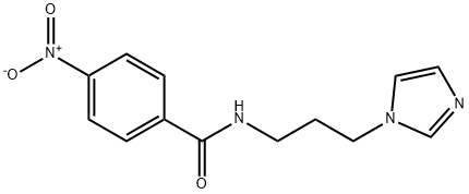 N-(3-imidazol-1-ylpropyl)-4-nitrobenzamide Struktur