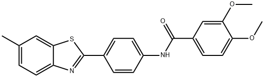 3,4-dimethoxy-N-(4-(6-methylbenzo[d]thiazol-2-yl)phenyl)benzamide Struktur