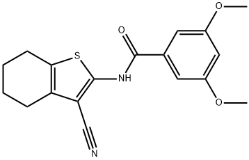 N-(3-cyano-4,5,6,7-tetrahydrobenzo[b]thiophen-2-yl)-3,5-dimethoxybenzamide Struktur