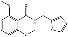 N-(2-furylmethyl)-2,6-dimethoxybenzamide Struktur