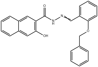 N'-[2-(benzyloxy)benzylidene]-3-hydroxy-2-naphthohydrazide Struktur