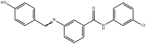 N-(3-chlorophenyl)-3-[(4-hydroxybenzylidene)amino]benzamide Struktur