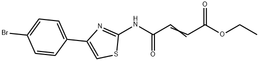 ethyl 4-{[4-(4-bromophenyl)-1,3-thiazol-2-yl]amino}-4-oxo-2-butenoate Struktur