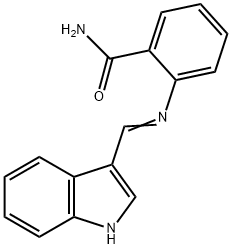 2-[(1H-indol-3-ylmethylene)amino]benzamide Struktur