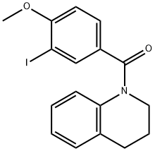 1-(3-iodo-4-methoxybenzoyl)-1,2,3,4-tetrahydroquinoline Struktur