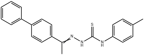 1-(4-biphenylyl)ethanone N-(4-methylphenyl)thiosemicarbazone Struktur