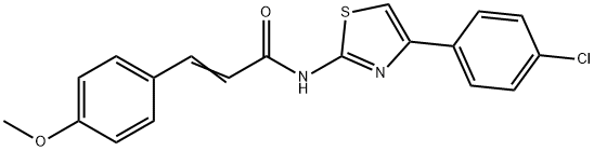 (E)-N-(4-(4-chlorophenyl)thiazol-2-yl)-3-(4-methoxyphenyl)acrylamide Struktur