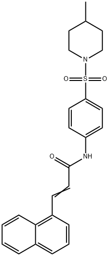 N-{4-[(4-methyl-1-piperidinyl)sulfonyl]phenyl}-3-(1-naphthyl)acrylamide Struktur