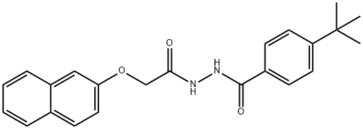 4-tert-butyl-N'-[(2-naphthyloxy)acetyl]benzohydrazide Struktur