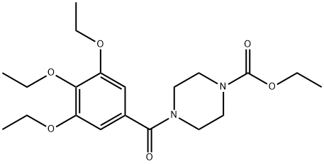 ethyl 4-(3,4,5-triethoxybenzoyl)piperazine-1-carboxylate Struktur