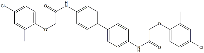 N,N'-4,4'-biphenyldiylbis[2-(4-chloro-2-methylphenoxy)acetamide] Struktur