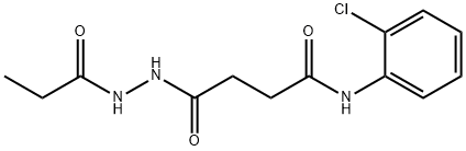 N-(2-chlorophenyl)-4-oxo-4-(2-propanoylhydrazinyl)butanamide Struktur