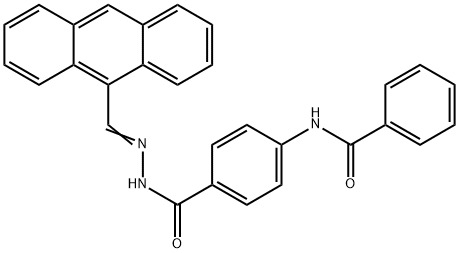 N-(4-{[2-(9-anthrylmethylene)hydrazino]carbonyl}phenyl)benzamide Struktur