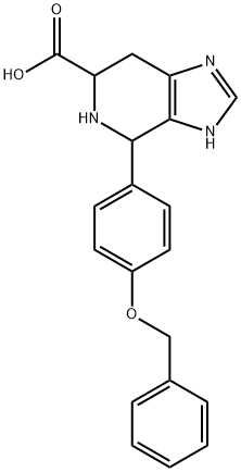 4-[4-(benzyloxy)phenyl]-3H,4H,5H,6H,7H-imidazo[4,5-c]pyridine-6-carboxylic acid Struktur