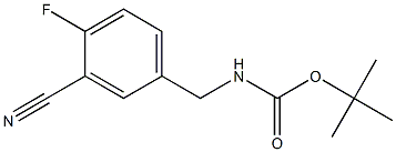 tert-Butyl 3-cyano-4-fluorobenzylcarbamate Struktur