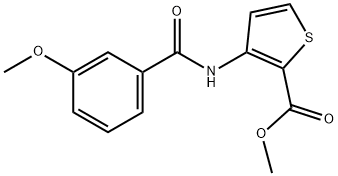 3-(3-Methoxy-benzoylamino)-thiophene-2-carboxylic acid methyl ester Struktur