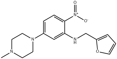 N-(furan-2-ylmethyl)-5-(4-methylpiperazin-1-yl)-2-nitroaniline Struktur