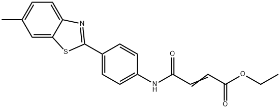 ethyl 4-{[4-(6-methyl-1,3-benzothiazol-2-yl)phenyl]amino}-4-oxo-2-butenoate Struktur