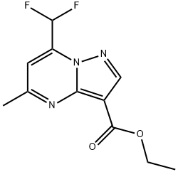 ethyl 7-(difluoromethyl)-5-methylpyrazolo[1,5-a]pyrimidine-3-carboxylate Struktur