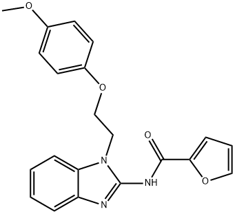 N-{1-[2-(4-methoxyphenoxy)ethyl]-1H-benzimidazol-2-yl}furan-2-carboxamide Struktur