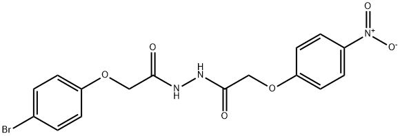 2-(4-bromophenoxy)-N'-[(4-nitrophenoxy)acetyl]acetohydrazide Struktur