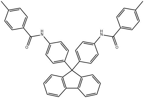 N,N'-[9H-fluorene-9,9-diylbis(4,1-phenylene)]bis(4-methylbenzamide) Struktur