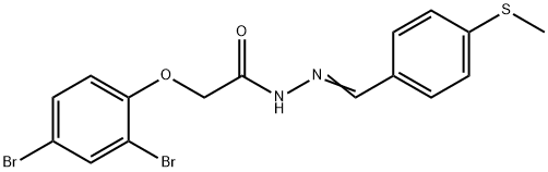 2-(2,4-dibromophenoxy)-N'-[4-(methylsulfanyl)benzylidene]acetohydrazide Struktur