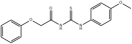 N-{[(4-methoxyphenyl)amino]carbonothioyl}-2-phenoxyacetamide Struktur