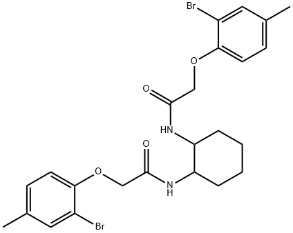 N,N'-1,2-cyclohexanediylbis[2-(2-bromo-4-methylphenoxy)acetamide] Struktur