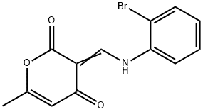 (Z)-3-(((2-bromophenyl)amino)methylene)-6-methyl-2H-pyran-2,4(3H)-dione Struktur