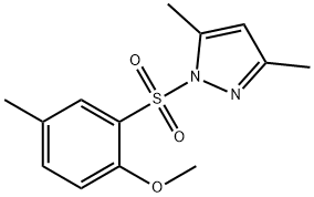 1-((2-methoxy-5-methylphenyl)sulfonyl)-3,5-dimethyl-1H-pyrazole Struktur