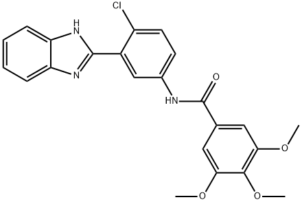 N-[3-(1H-benzimidazol-2-yl)-4-chlorophenyl]-3,4,5-trimethoxybenzamide Struktur