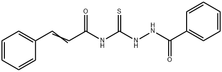 N-[(2-benzoylhydrazino)carbonothioyl]-3-phenylacrylamide Struktur