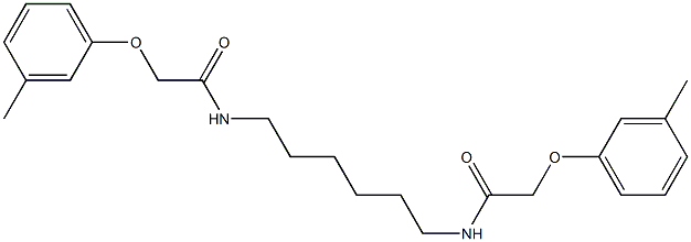 N,N'-1,6-hexanediylbis[2-(3-methylphenoxy)acetamide] Struktur