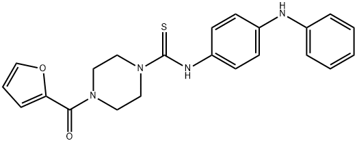 4-(furan-2-ylcarbonyl)-N-[4-(phenylamino)phenyl]piperazine-1-carbothioamide Struktur