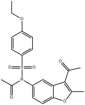 N-(3-acetyl-2-methylbenzofuran-5-yl)-N-((4-ethoxyphenyl)sulfonyl)acetamide Struktur