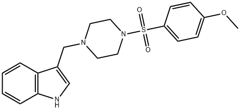 3-({4-[(4-methoxyphenyl)sulfonyl]piperazin-1-yl}methyl)-1H-indole Struktur