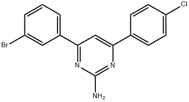 4-(3-bromophenyl)-6-(4-chlorophenyl)pyrimidin-2-amine Struktur