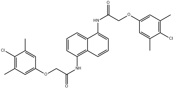 N,N'-1,5-naphthalenediylbis[2-(4-chloro-3,5-dimethylphenoxy)acetamide] Struktur